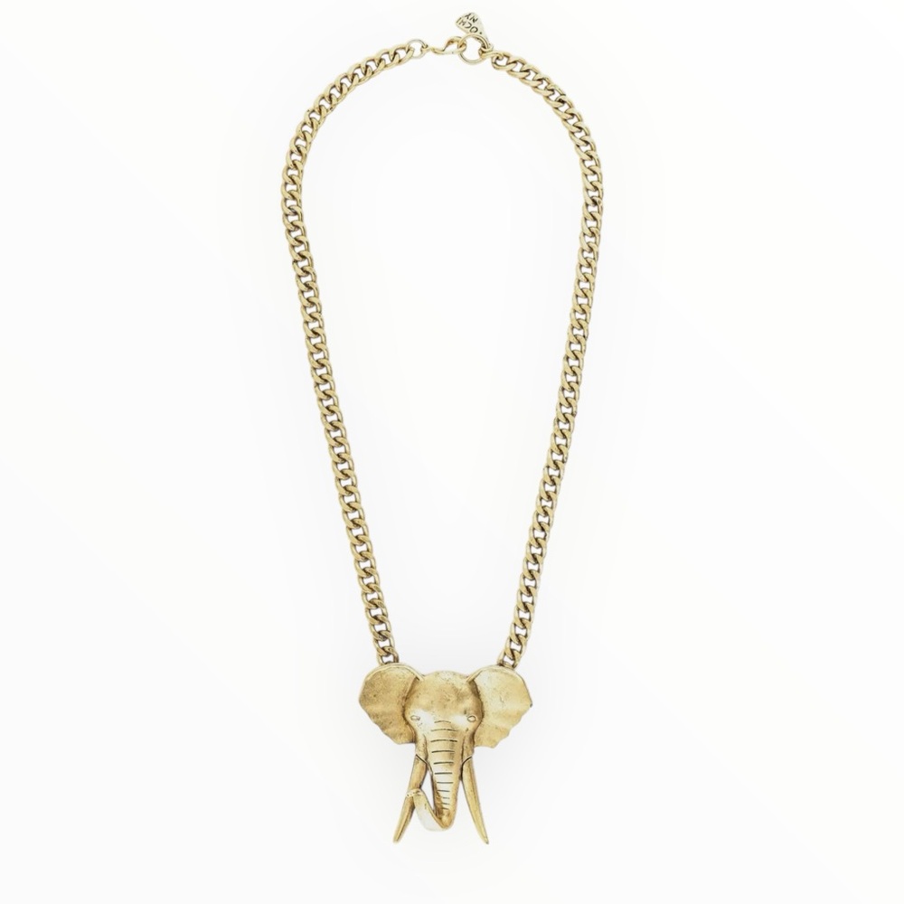 Yochi $92 Retired Piece Elephant Necklace Elphi - Picture 2 of 2